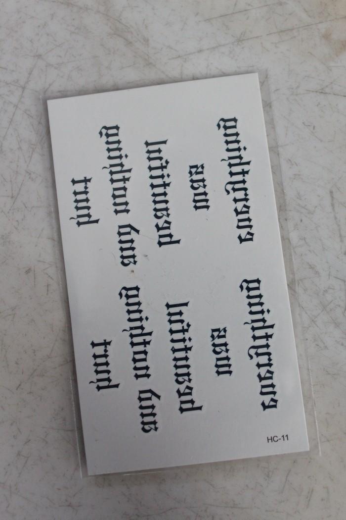 [HCM]COMBO6 TẤMHÌNH XĂM CHỮ KÝ HC-11 10X6CM- mua 2 combo tặng bắp tay mini 10x20cm