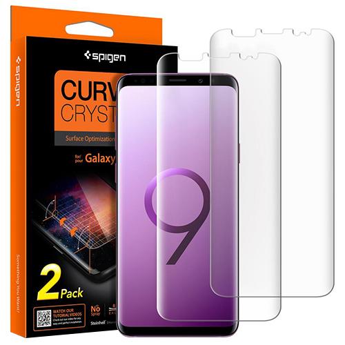 [HCM]Miếng dán cường lực SamSung Galaxy S9 Plus Spigen Screen Protector Curved Crystal HD