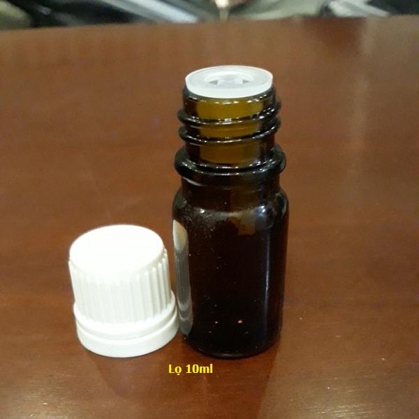 [HCM]Combo 20 lọ thủy tinh 10ml màu nâu nhỏ giọt nắp nhựa trắng