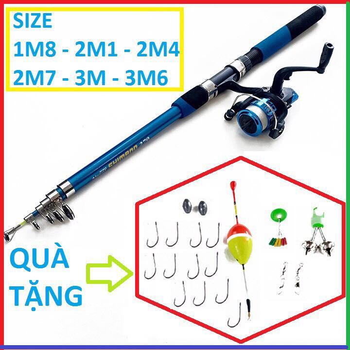 Bộ cần câu máy giá rẻ- Tặng bộ phụ kiện câu trị giá 50k - trọn bộ cần câu máy giá rẻ, bộ cần câu máy