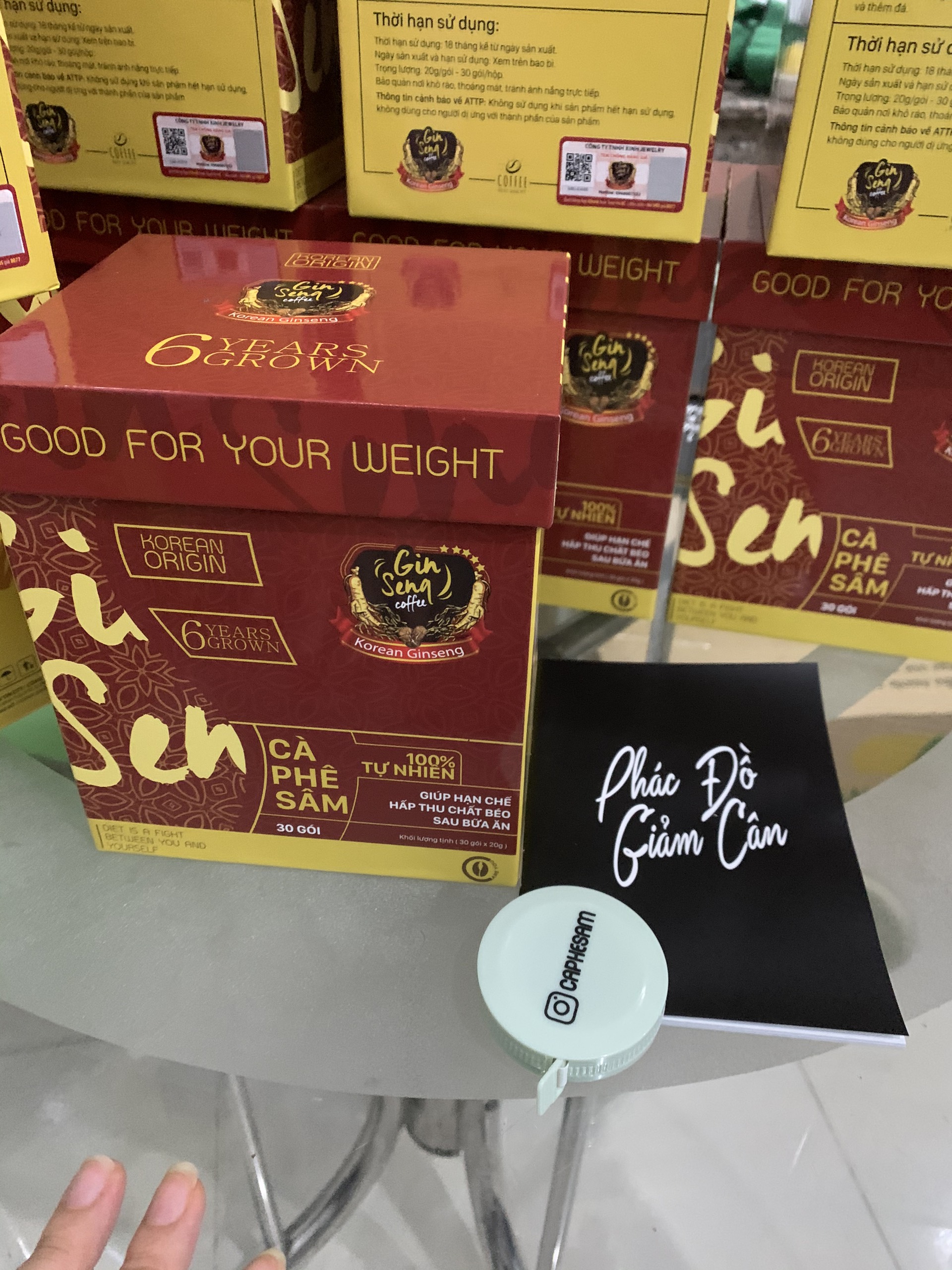 [HCM]Cà phê sâm ( 1 hộp 30 gói)  Ginseng coffee tặng phác đồ
