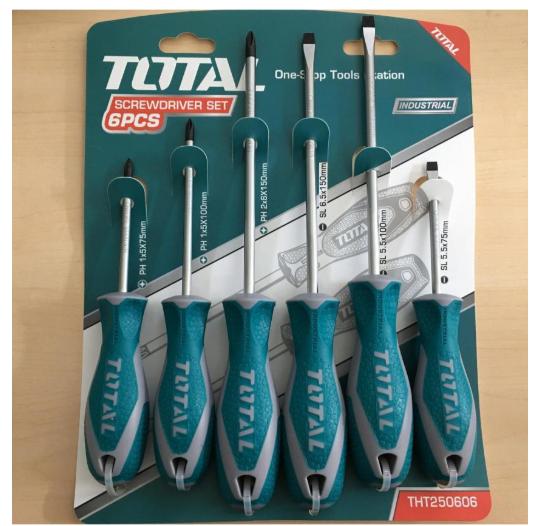 Bộ tua vít 6 cây cán nhựa total tht250606