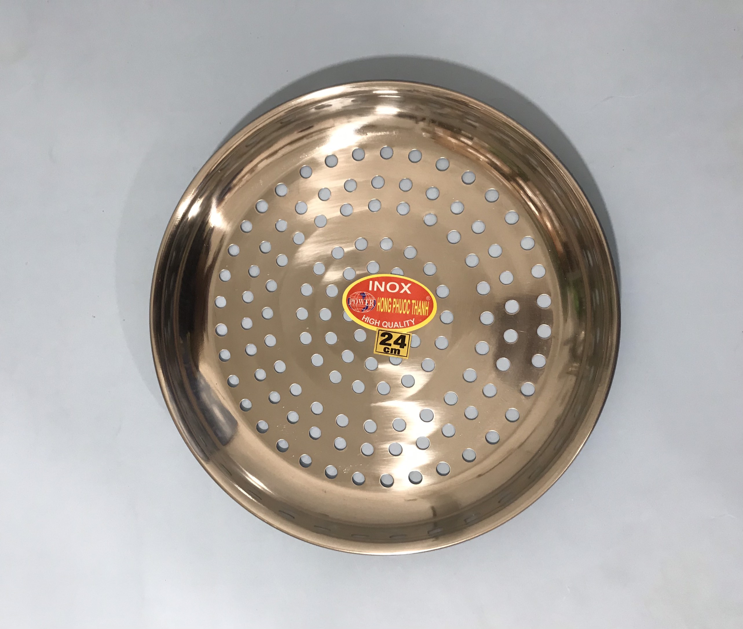 Dĩa hấp inox size 22cm, 24cm dùng để hấp, chưng các món ăn