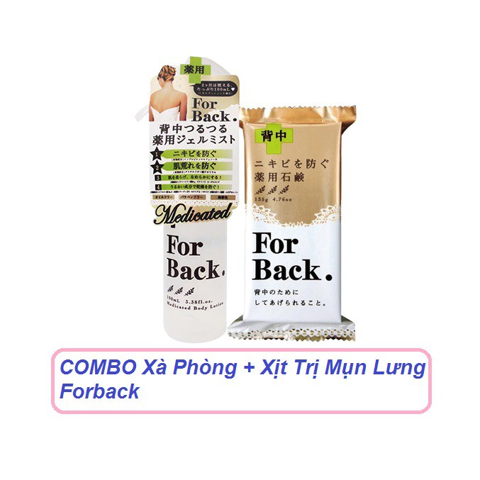Combo xà phòng + xịt mụn lưng forback