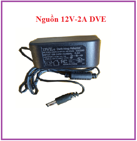 NGUỒN 12V2A DVE - NGUỒN DVE PHỤ KIỆN CAMERA