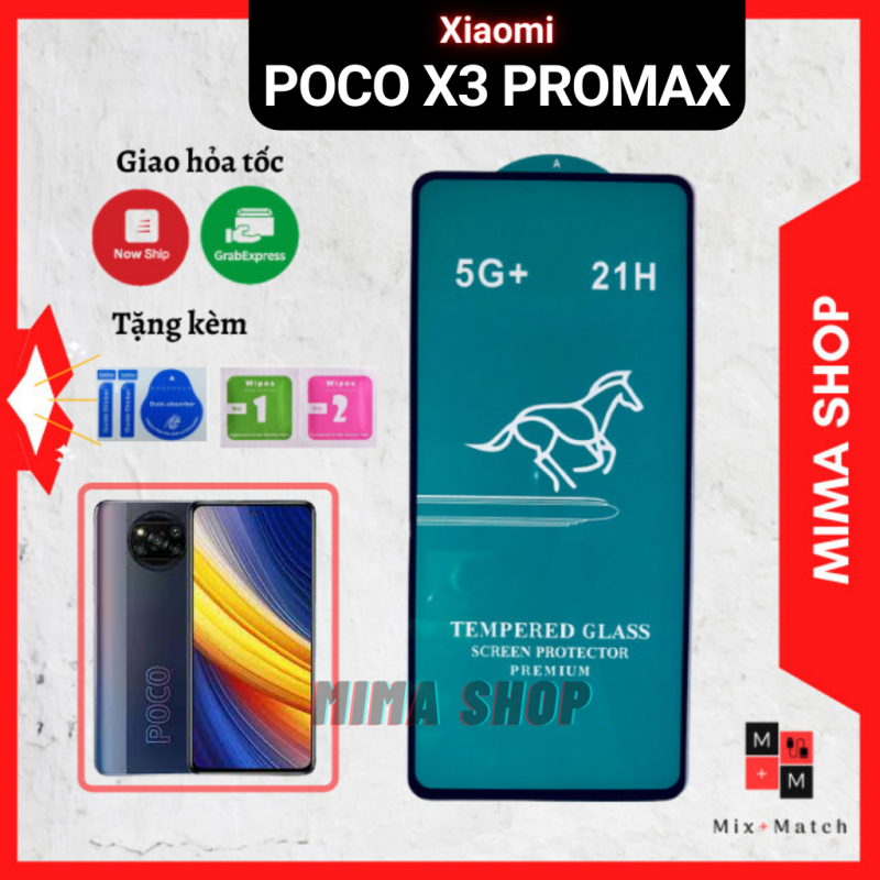 Kính cường lực Xiaomi Poco X3 Pro Max Full màn cao cấp OG+ độ cứng 21H siêu mượt chống bám vân tay