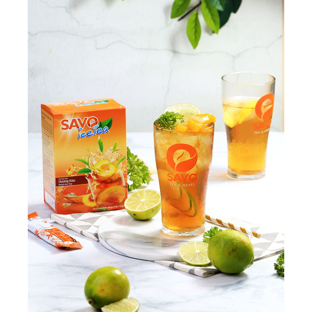 Trà Đào Hòa Tan SAVO (Peach Icetea) - Túi 800g