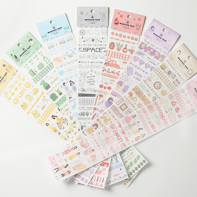 Sticker Masking trang trí đáng yêu, 65x350mm