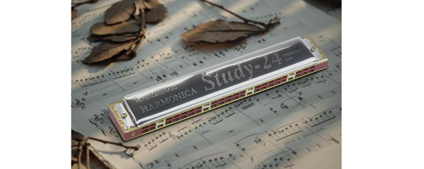 Kèn Harmonica Tremolo Suzuki Study 24, Harmonica cho người mới tập chơi giá rẻ