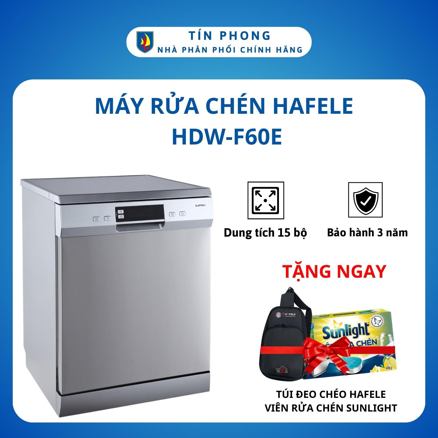 Máy rửa chén độc lập Hafele HDW-F60E/ 538.21.200 (15 bộ)
