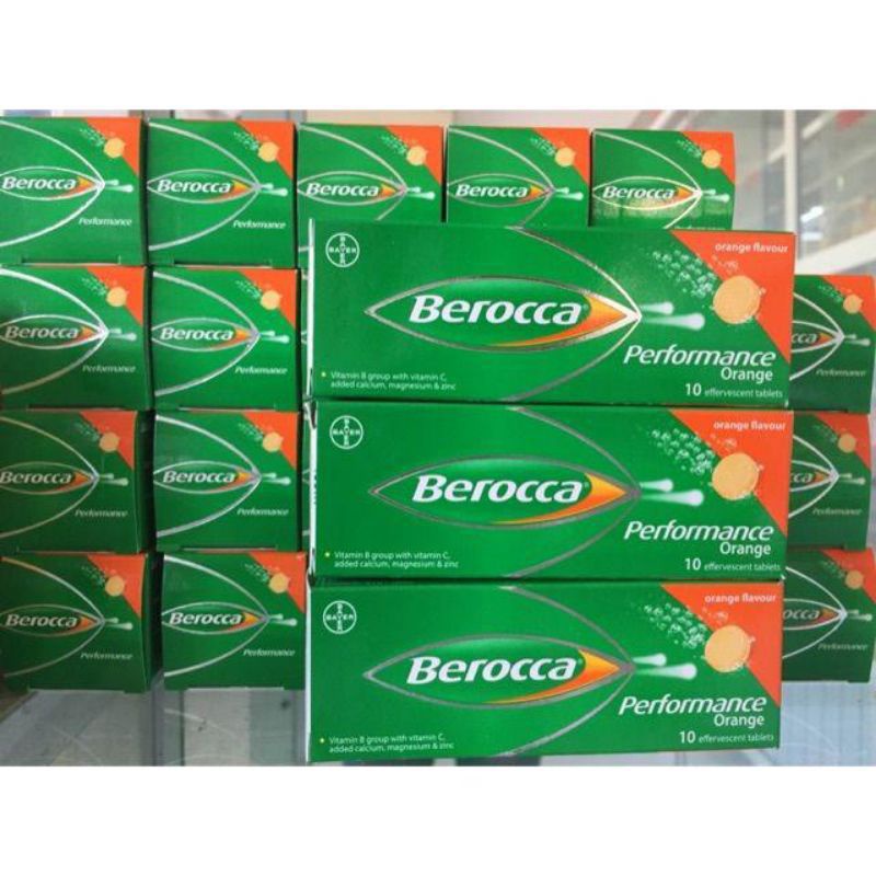 Hộp 10 viên sủi bổ sung Vitamin Berocca Performance Mango