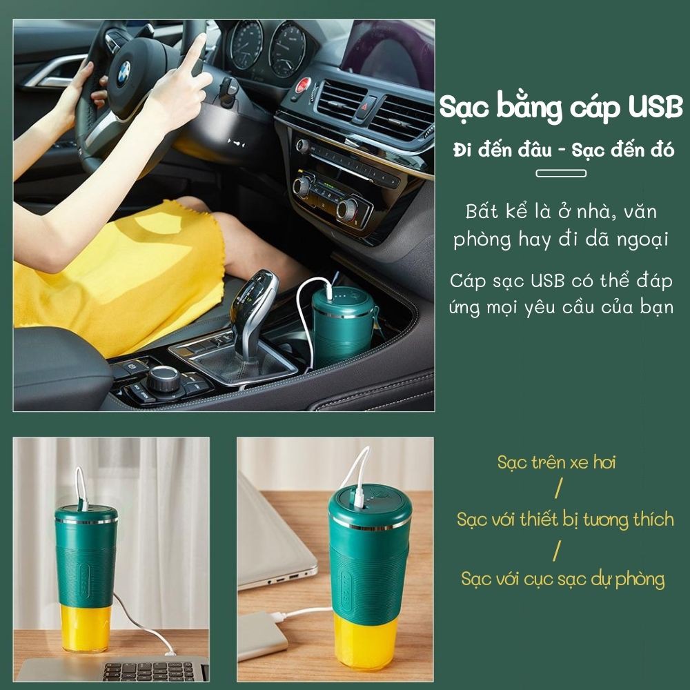 Cốc Xay Sinh Tố Cầm Tay Mini Juicer