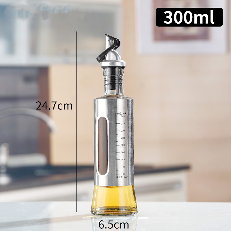 Chai đựng dầu ăn nước mắm, Bình rót dầu ăn nước mắm thủy tinh bọc inox cao cấp