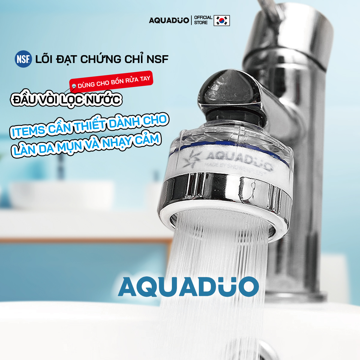 SF-1000SSA Đầu vòi bồn rửa tay (tăng áp lọc nước), Aquaduo,HCM