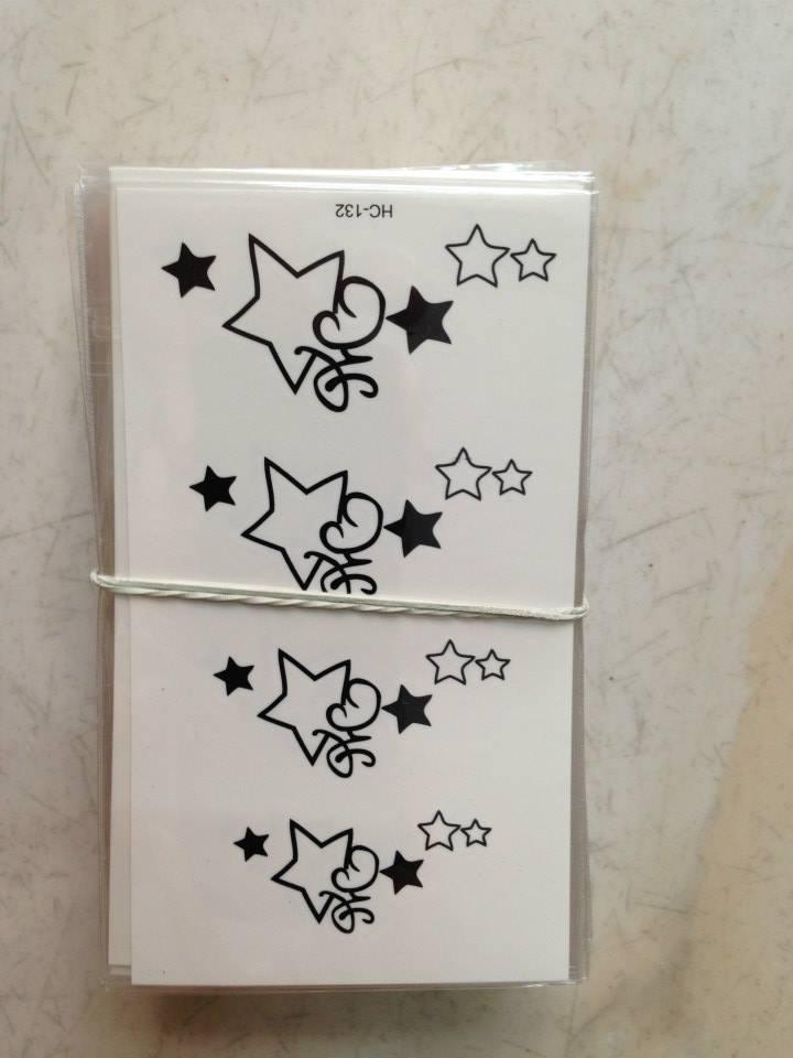 [HCM]Combo 6 tấm hình xăm dán sao xinh