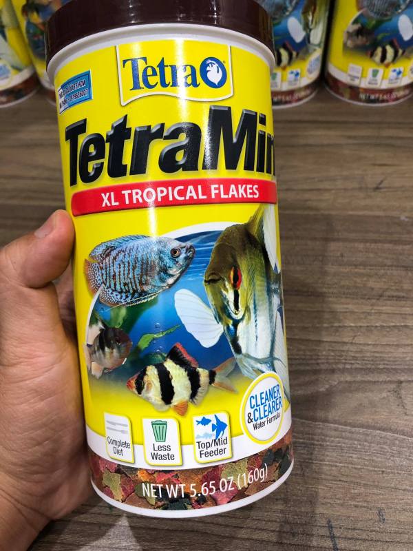 TetraMin Tropical Flakes Fish Food: Thức ăn dạng miếng, lá (Size XL; 160gram)