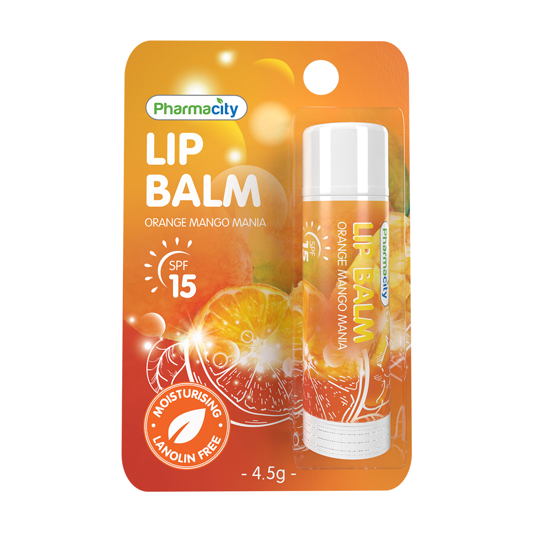 Son Dưỡng PHARMACITY LIP BALM ORANGE MANGO MANIA