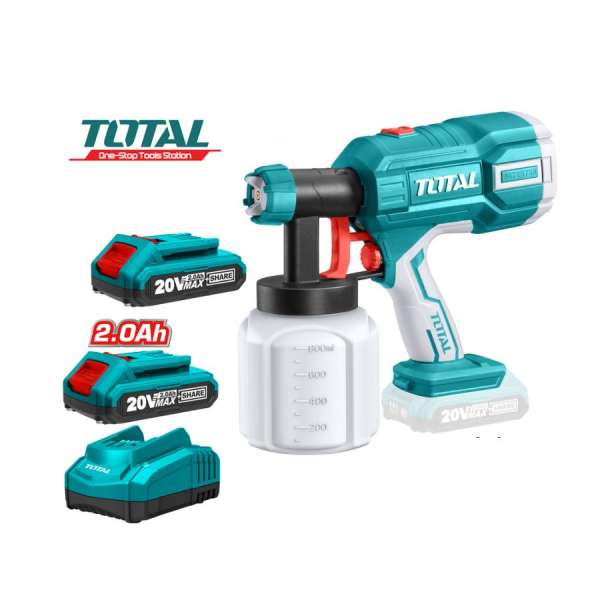 20V Máy phun sơn dùng pin Total TSGLI2001-B1 (  kèm 2 pin Lithium và 1 cục sạc )