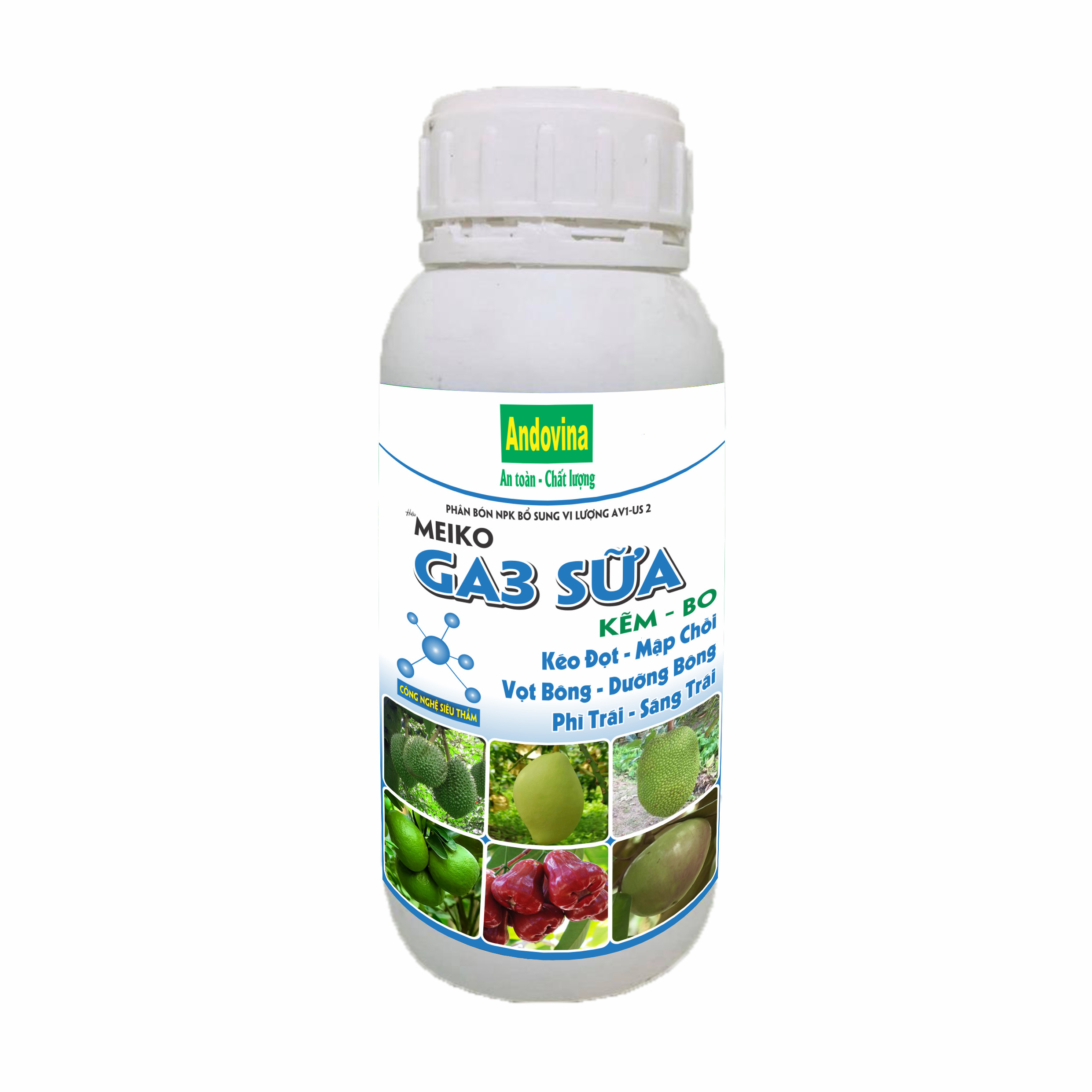 Meiko ga3 sữa 500ml - phân bón: keo đọt, mâp chồi, vọt bông, dưỡng bông, phì trái, sáng trái