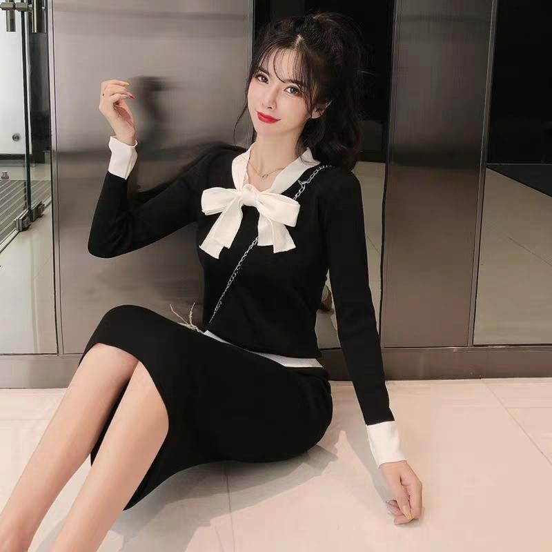 Bộ váy len nữ hàng nhập