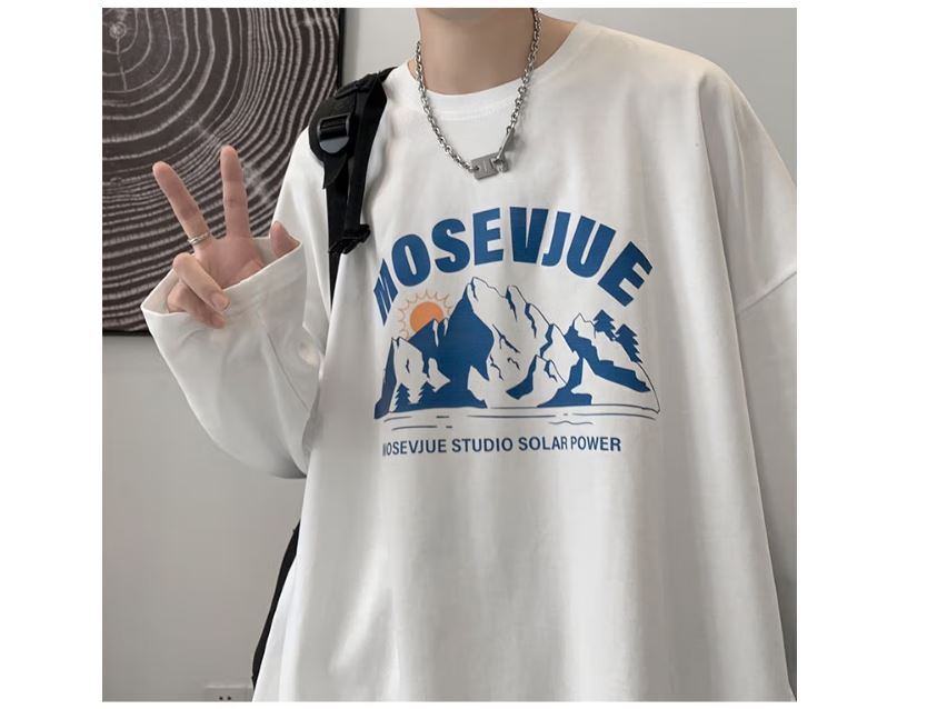 Áo thun tay dài unisex nam MOVE