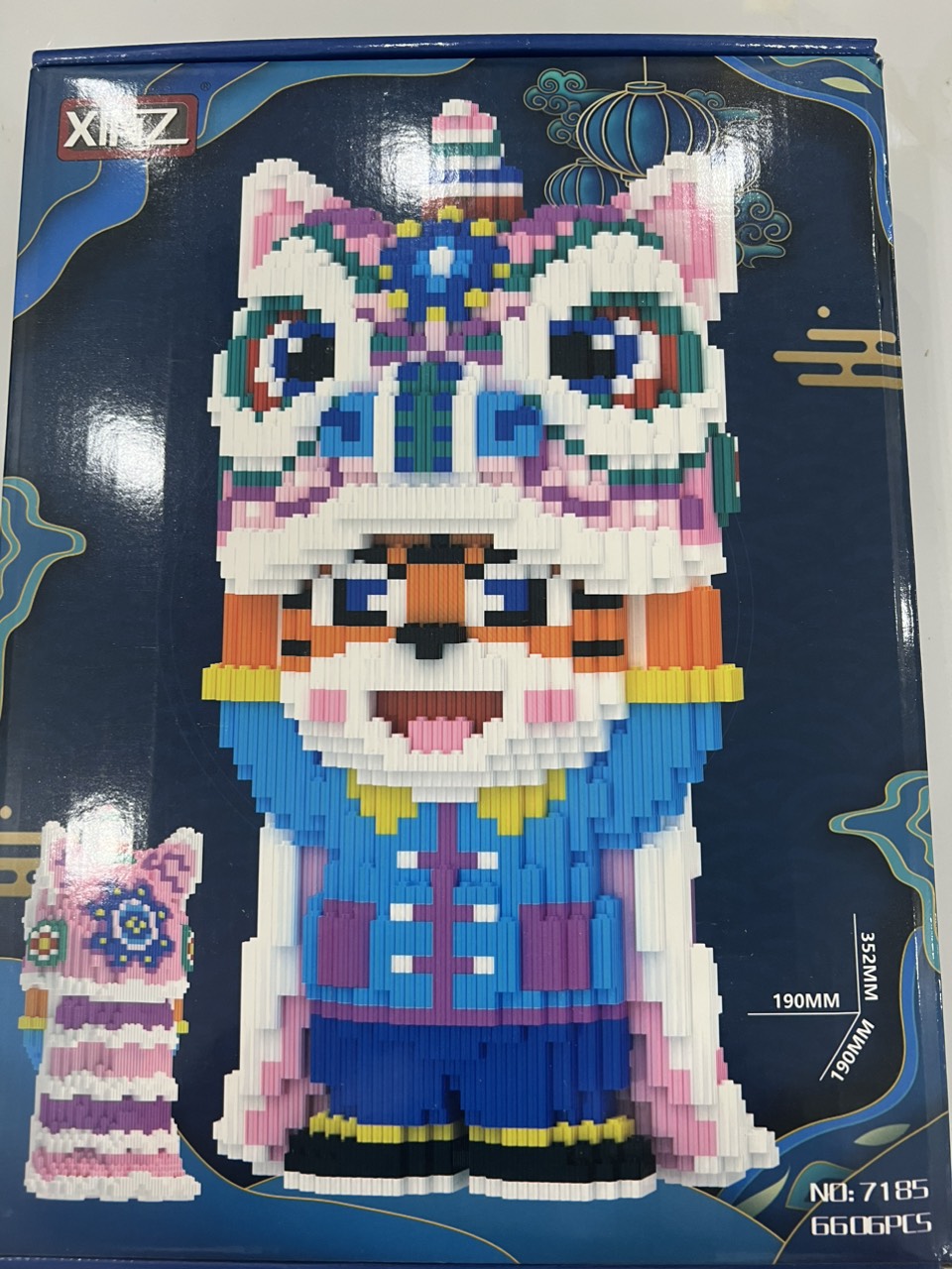 đồ chơi lắp ráp hổ đầu lân 35cm