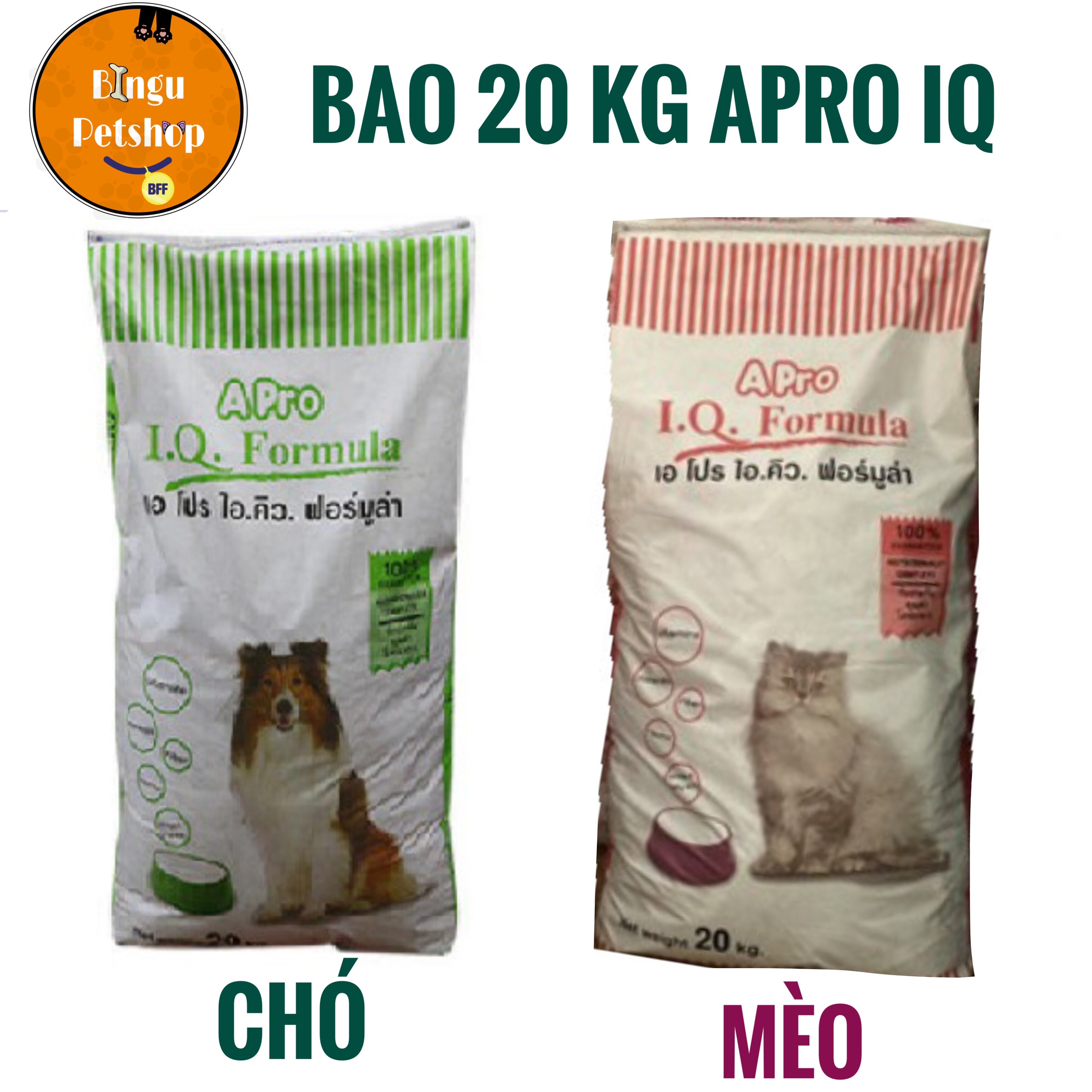 BAO APRO IQ 20 KG CHO MÈO & CHÓ