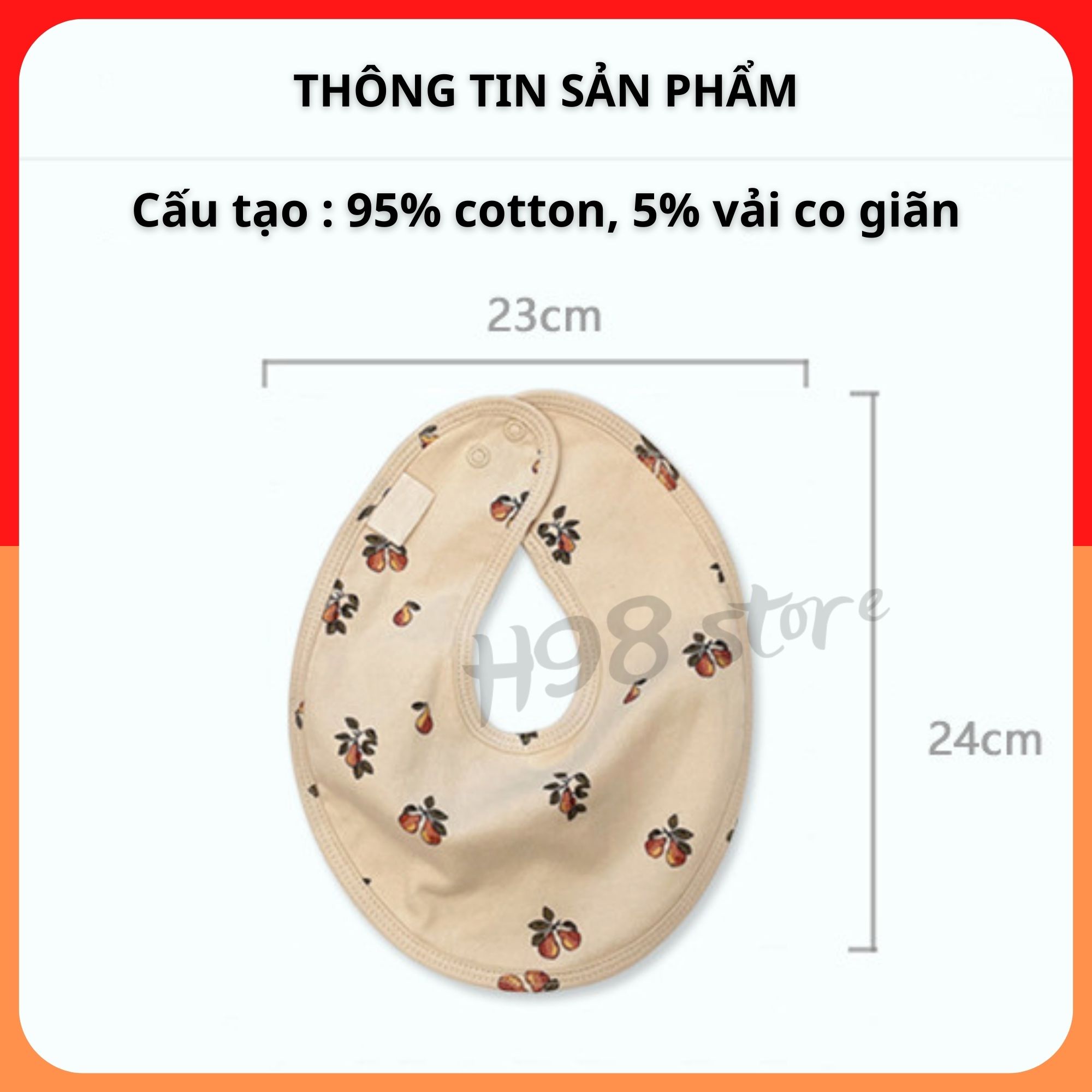 Yếm quàng cổ cho bé style Hàn Quốc - KSM