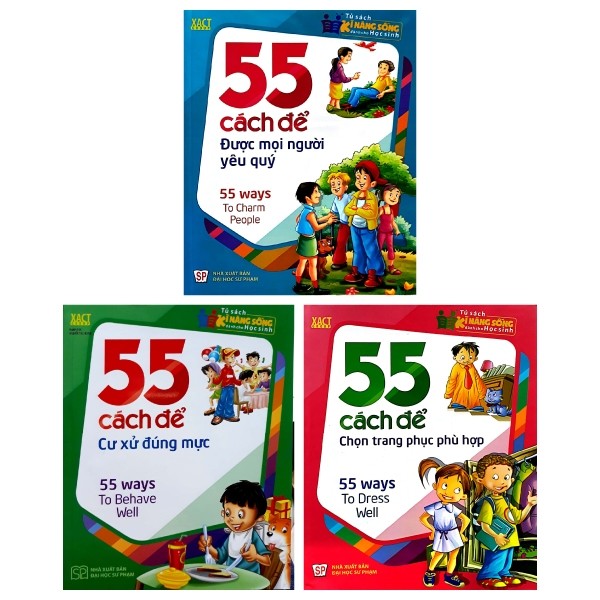 Sách combo 55 cách để cư xử đúng mực + 55 cách để chọn trang phục phù hợp + 55 cách để được mọi người yêu quý -mhbooks