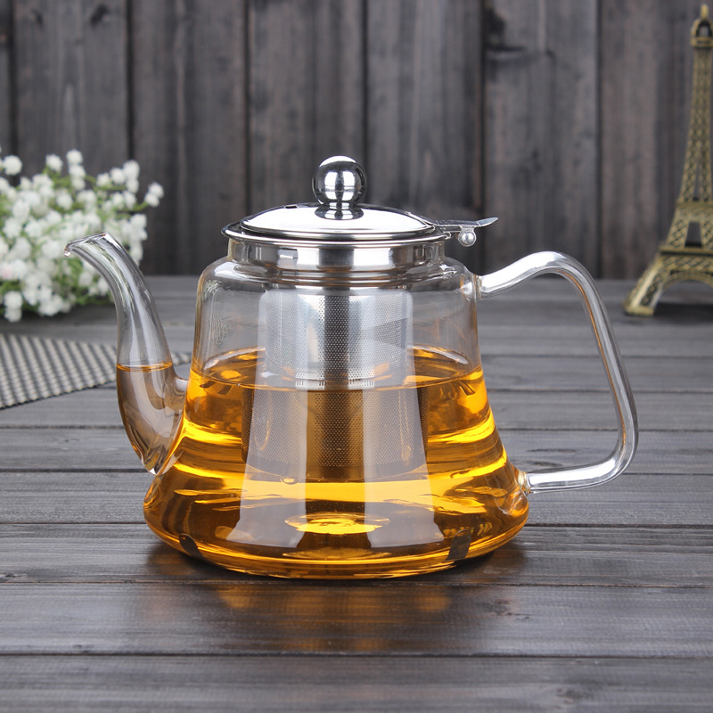 Bình Pha Trà Thủy Tinh Lõi Inox 304 Không Rỉ 1000ml
