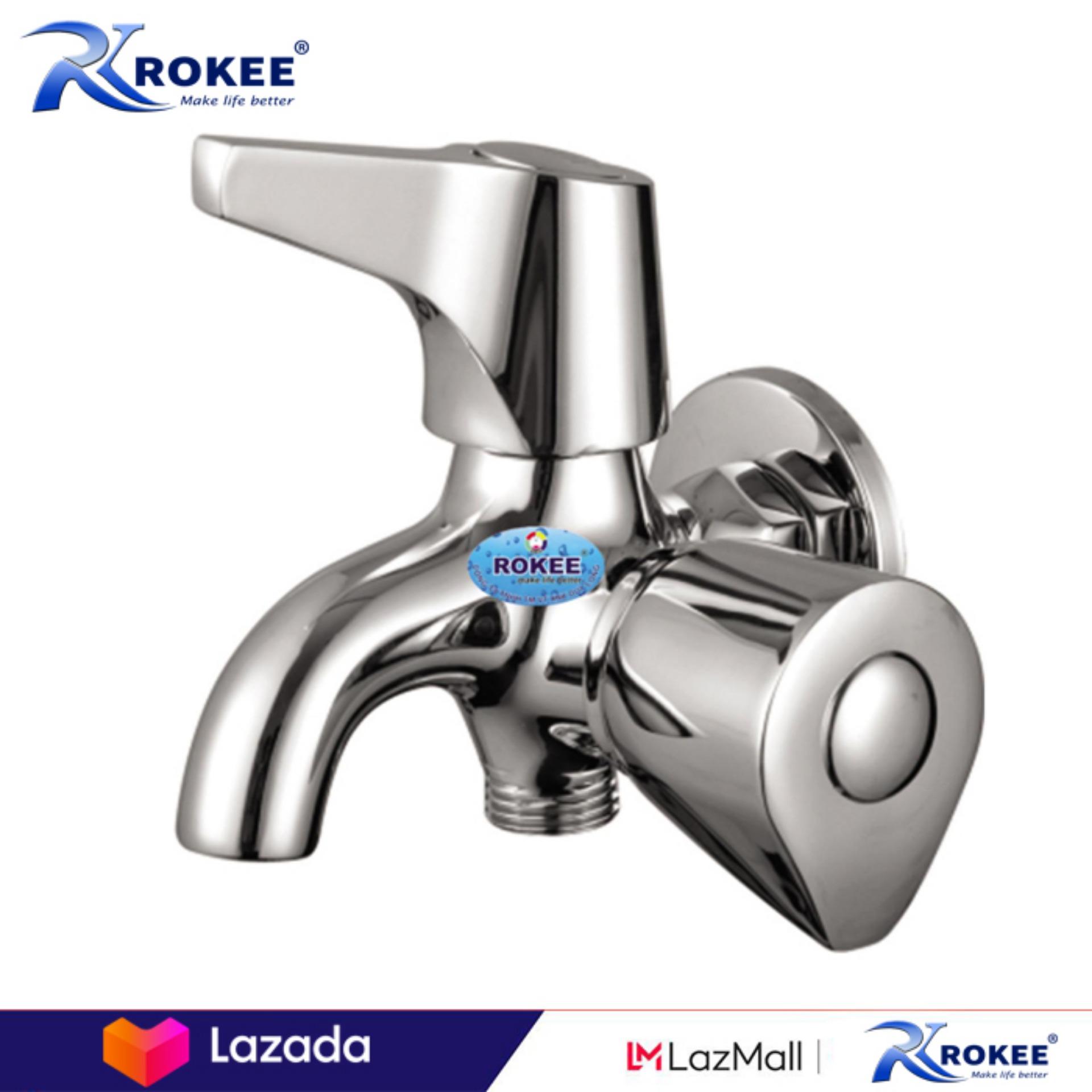 Củ sen lạnh nhà tắm Rokee RV460 (Trắng bạc)