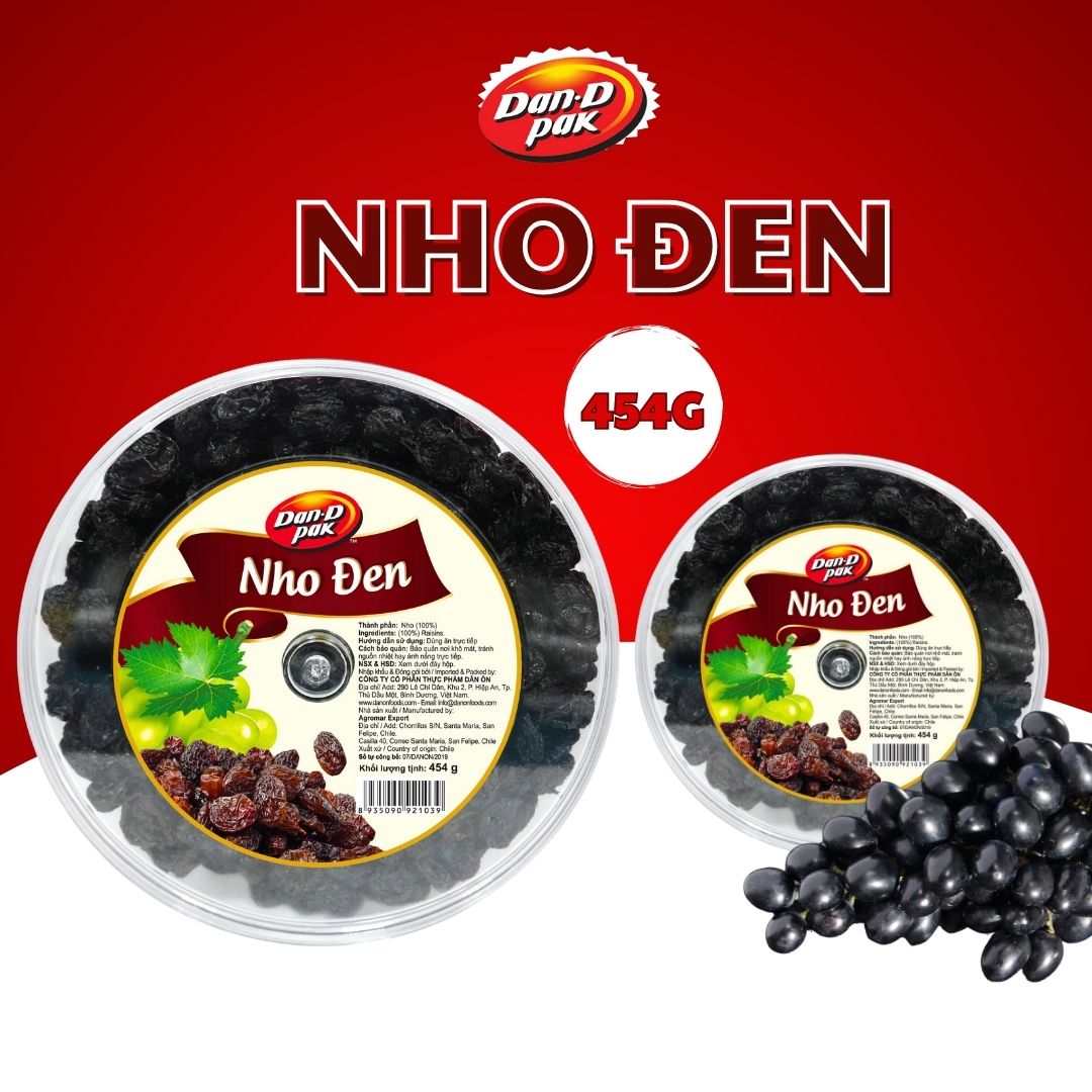[Chính hãng] Nho Đen 454g Dan D Pak