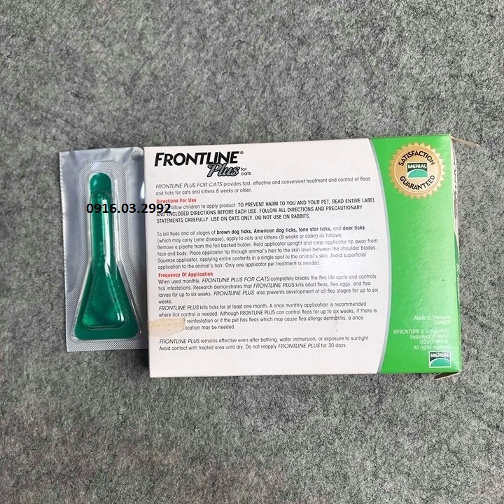 Nhỏ gáy  ve rận cho mèo FrontLine
