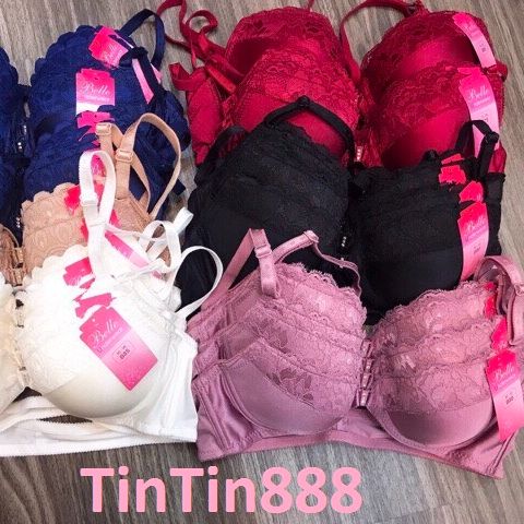 Đủ size 34 đến 40 - Áo ngực nữ mút mỏng cài trước có gọng nâng ngực trơn phối ren nâng ngực co dãn bút đúc mềm mại - áo lót nâng ngực chống sệ - TinTin888