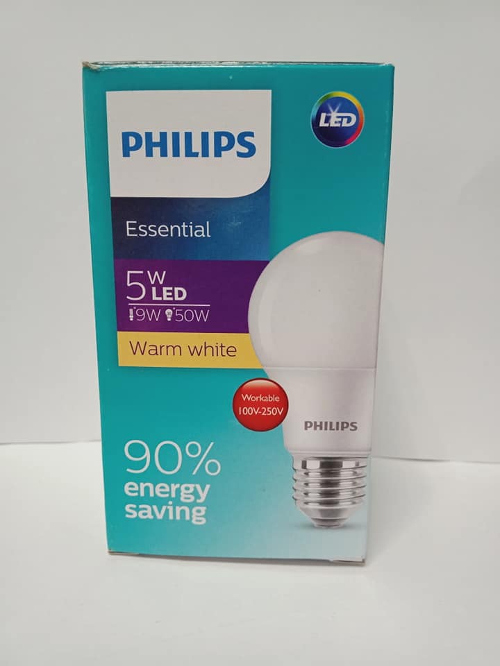Bóng ESS Led Bulb 5w Philips Trắng, vàng