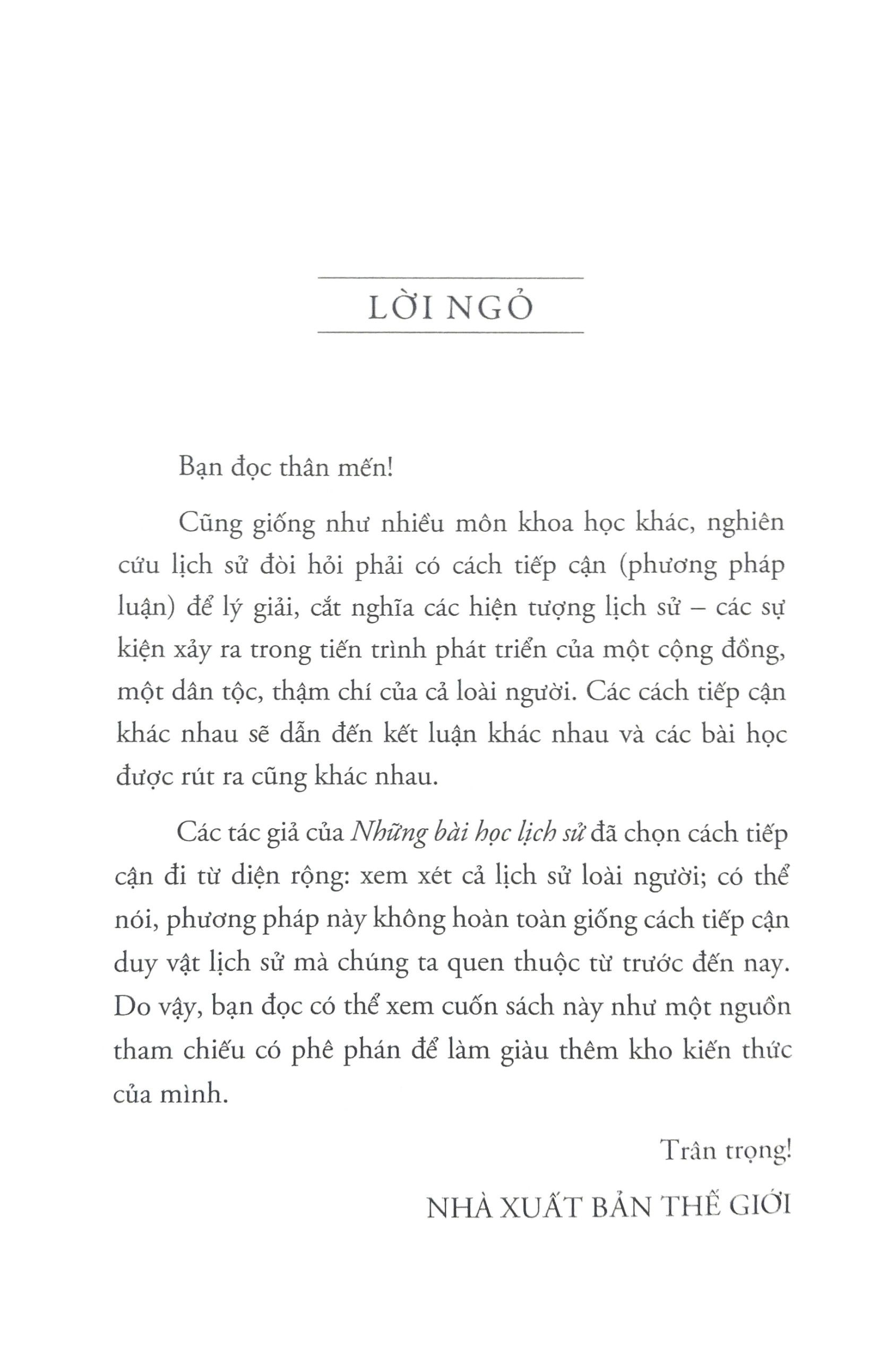 Sách - Những Bài Học Lịch Sử