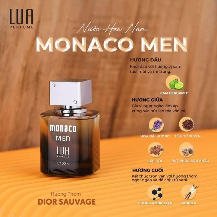 Nước Hoa Nam Monaco LUA 100ml - Sang trọng - Lịch Lãm - Quý Tộc