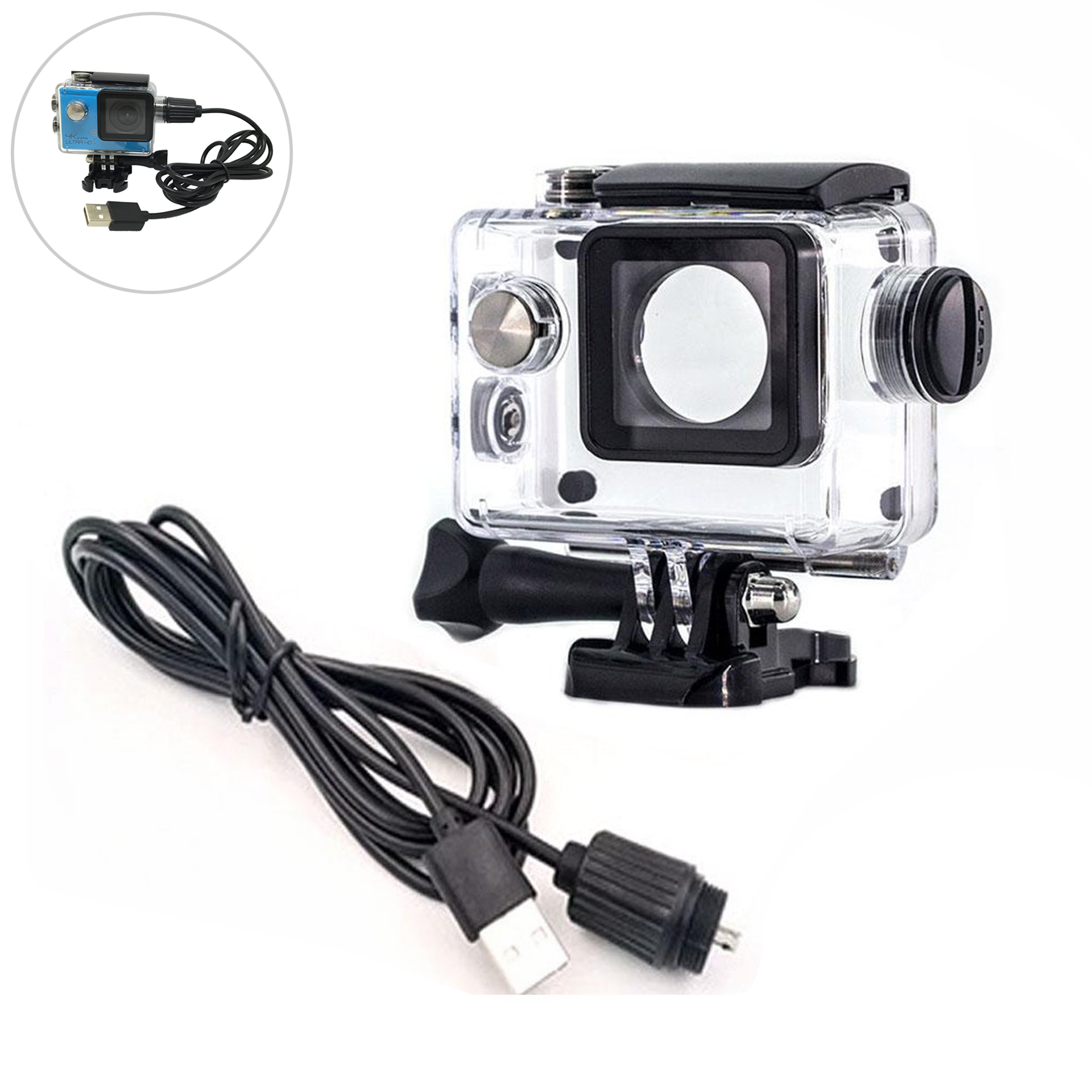 Case SJ4000 có lỗ cắm sạc