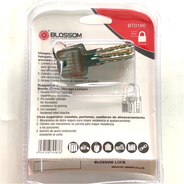 Ổ khoá 6 phân BLOSSOM hàng cao cấp (khoá bấm)