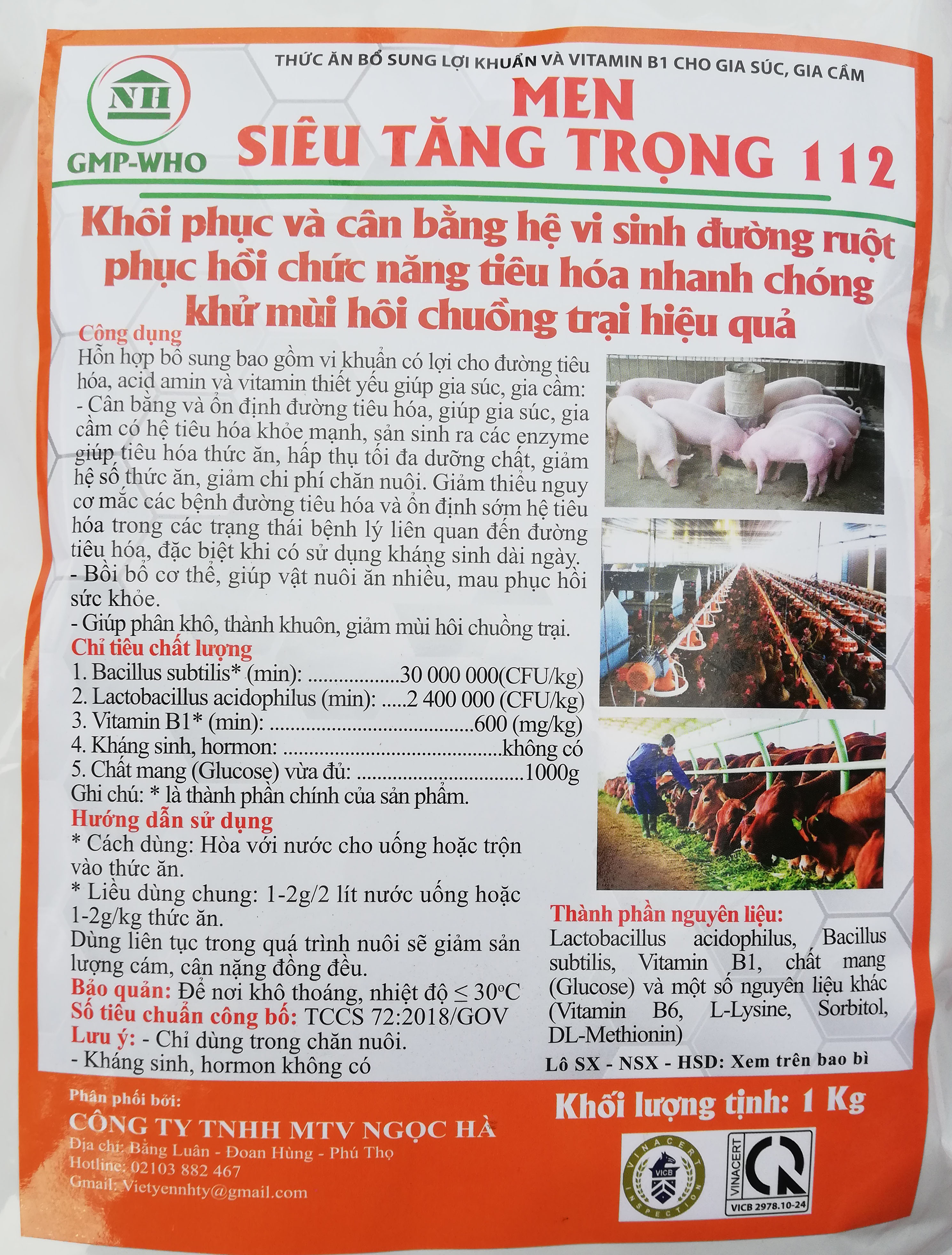 1 kg Men Siêu Tăng Trọng