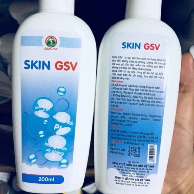 Sửa rửa mặt skin gsv 200ml