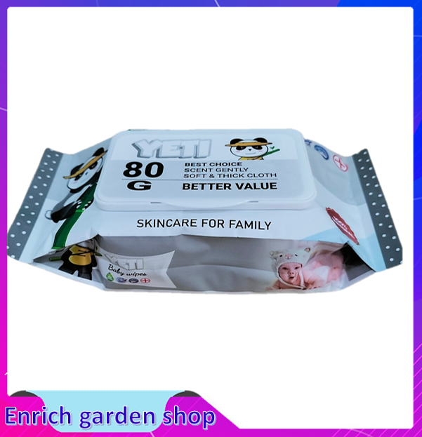 Khăn giấy ướt yeti thái lan không mùi xám 80gr