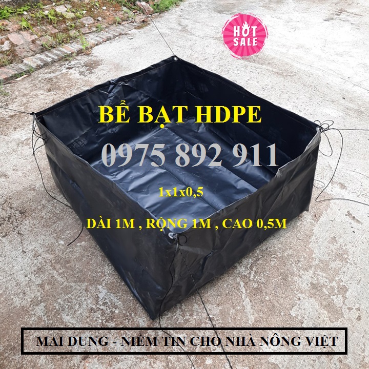 Bể bạt nuôi ốc ếch cá loại HDPE MÀU ĐEN