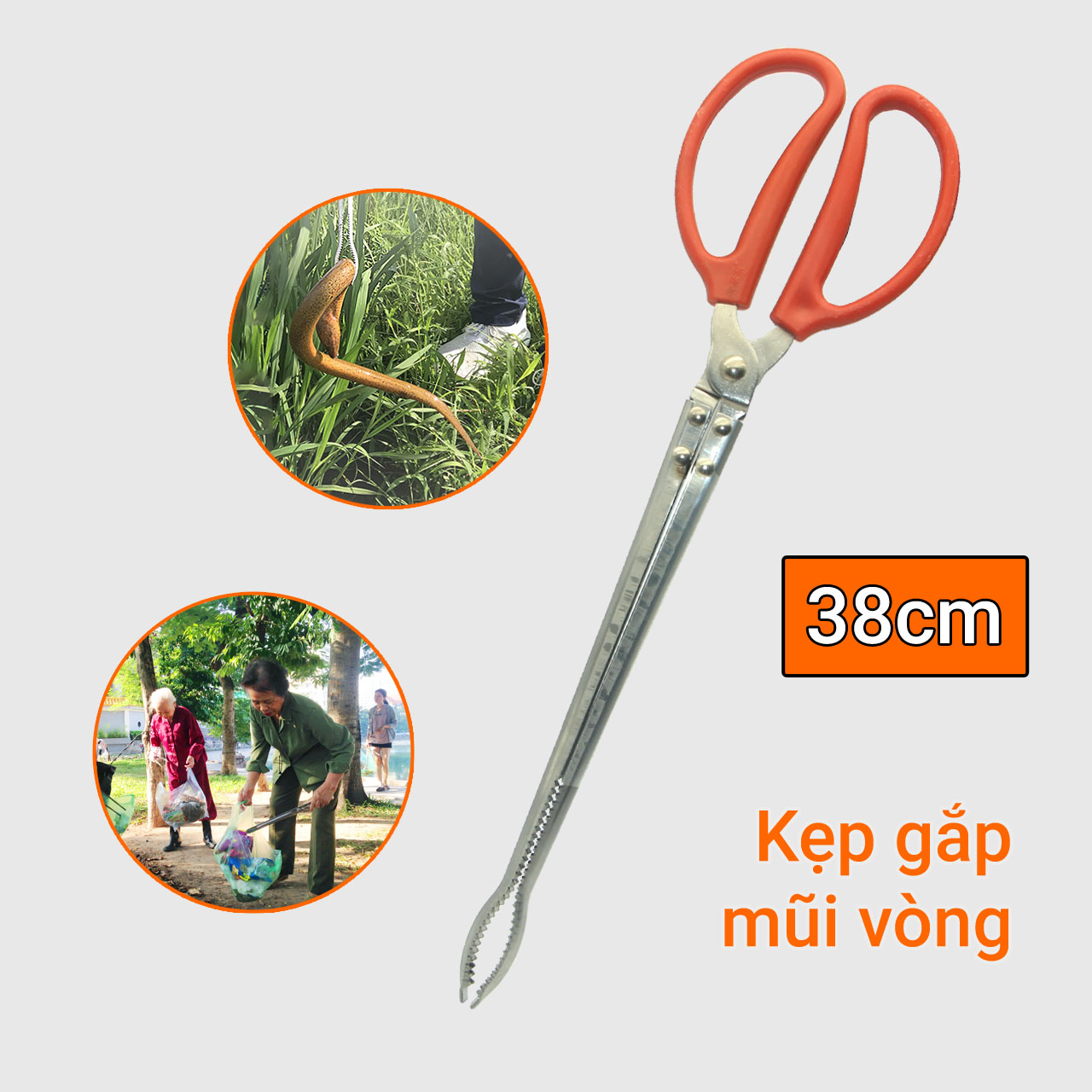 Kẹp gắp đồ vật hình kéo mũi vòng