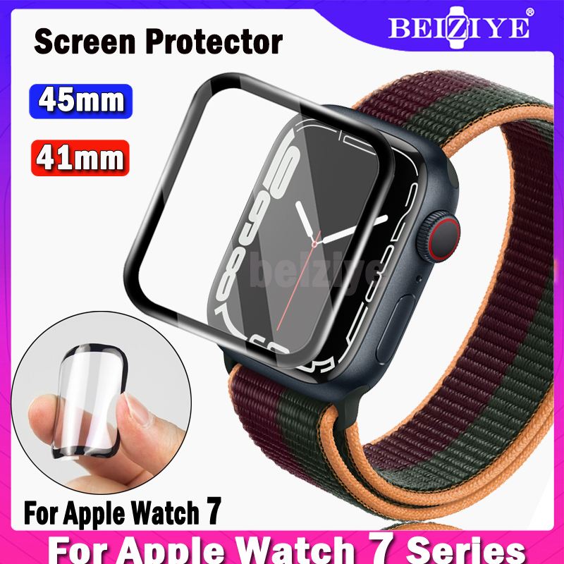 Phim bảo vệ cho Apple Watch 7 45mm 41mm 9D HD Full Film Apple watch Screen Protector cho apple watch series 7 Phim bảo vệ màn hình mềm