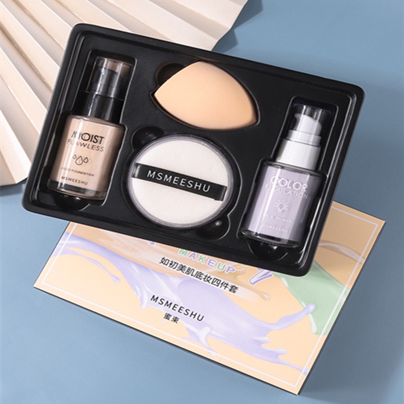 Set kem nền 4 món msmeeshu chính hãng, bộ trang điểm