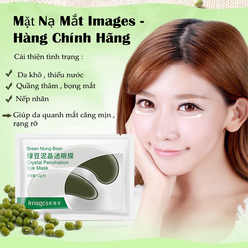 Set 5 mặt nạ mắt giảm quầng thâm và nếp nhăn IMAGES mặt nạ mắt tinh bột đậu xanh mặt nạ dưỡng mắt mặt nạ nội địa Trung TK-27 Tayoka
