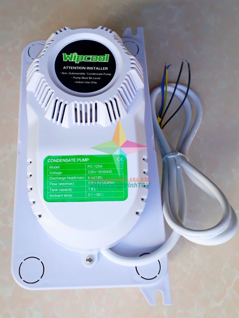 Bơm xử lý nước thải điều hòa WIPCOOL Model PC-125A  (loại 4M)