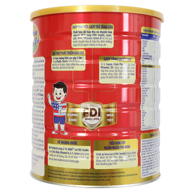 Combo 2 Sữa bột Nuti Grow Plus Đỏ 1,5kg date luon mới nhất