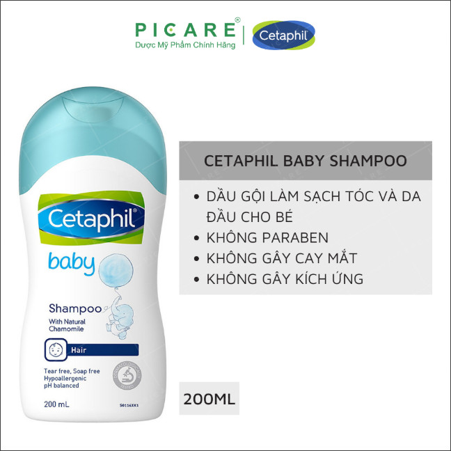 Cetaphil Baby Shampoo Dầu Gội Dịu Nhẹ Cho Bé 200ml